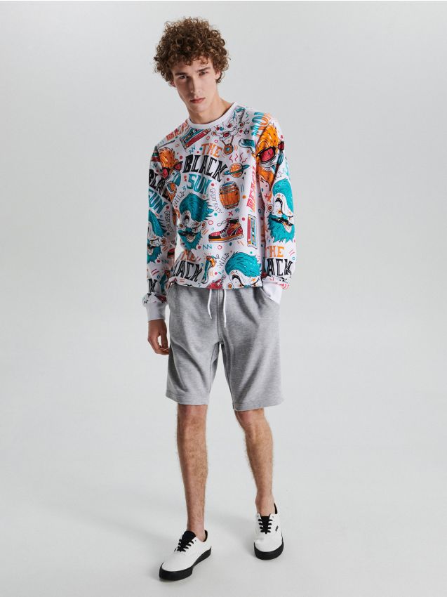 Basic sweat shorts - grey - UW719-09M - CROPP