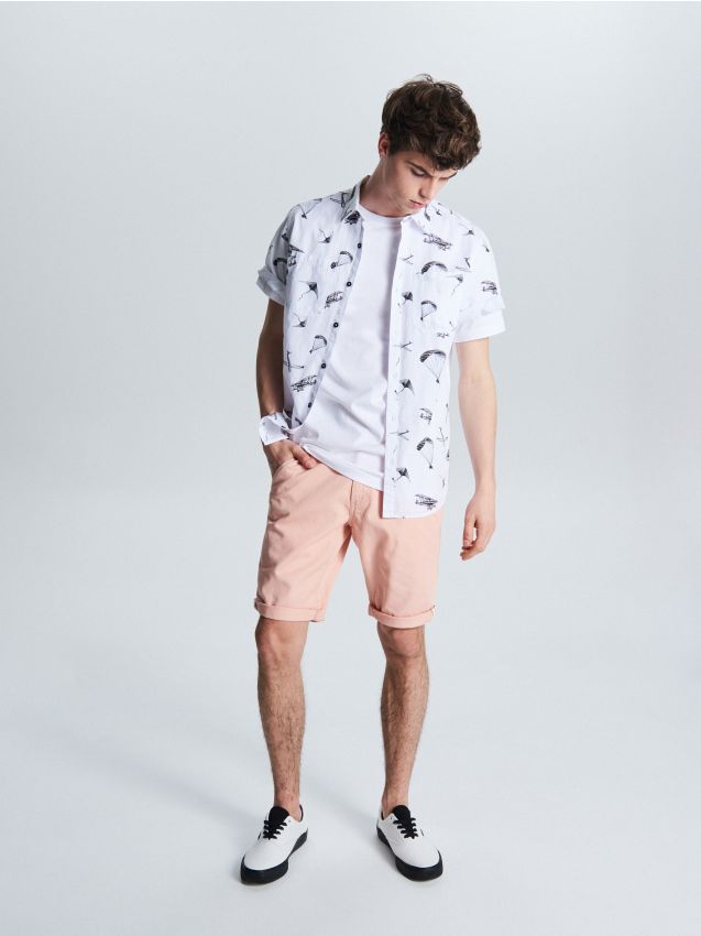 Plain shorts - orange - UW722-24X - CROPP