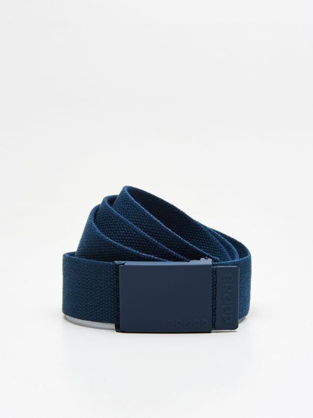 Webbing belt with metal buckle - navy - UY649-59X - CROPP