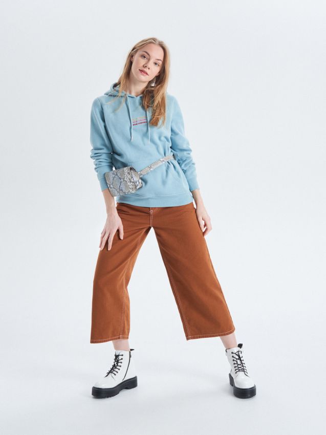 Hoodie - green - UY746-07X - CROPP