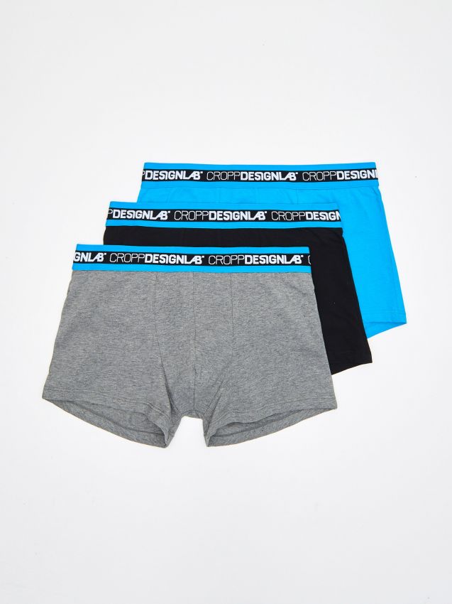 3 pack boxer shorts - blue - UZ903-55X - CROPP