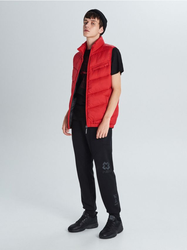 Insulated padded vest - red - VB155-33X - CROPP