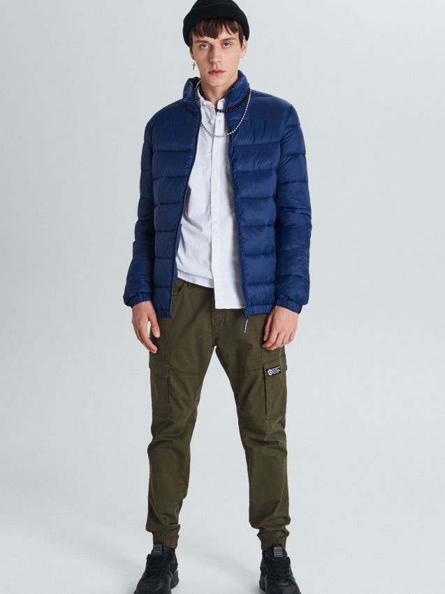 Quilted jacket - navy - VB156-59X - CROPP