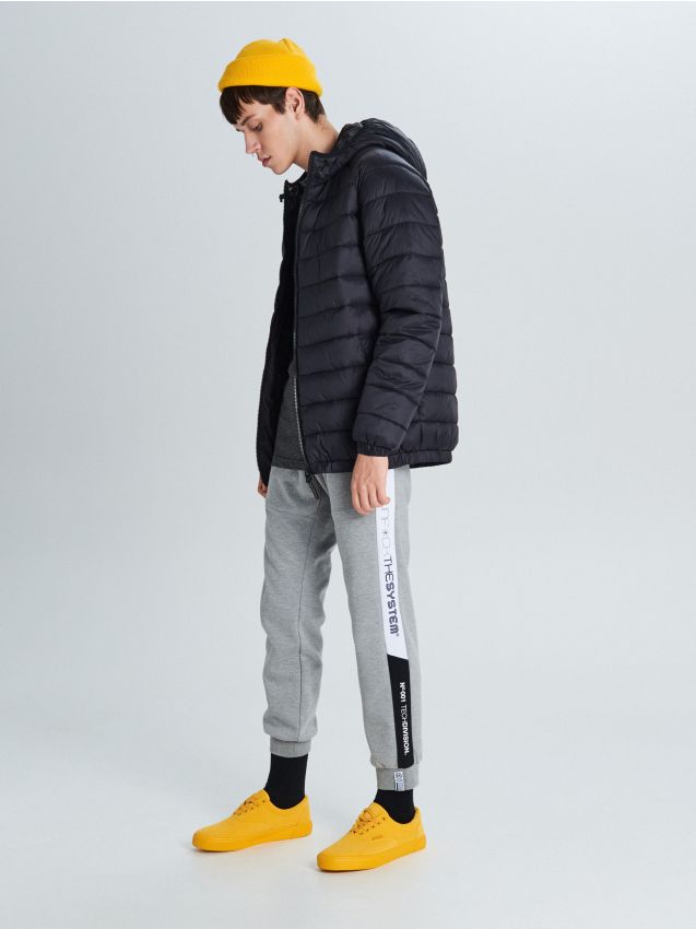 Quilted lined jacket - black - VB157-99X - CROPP