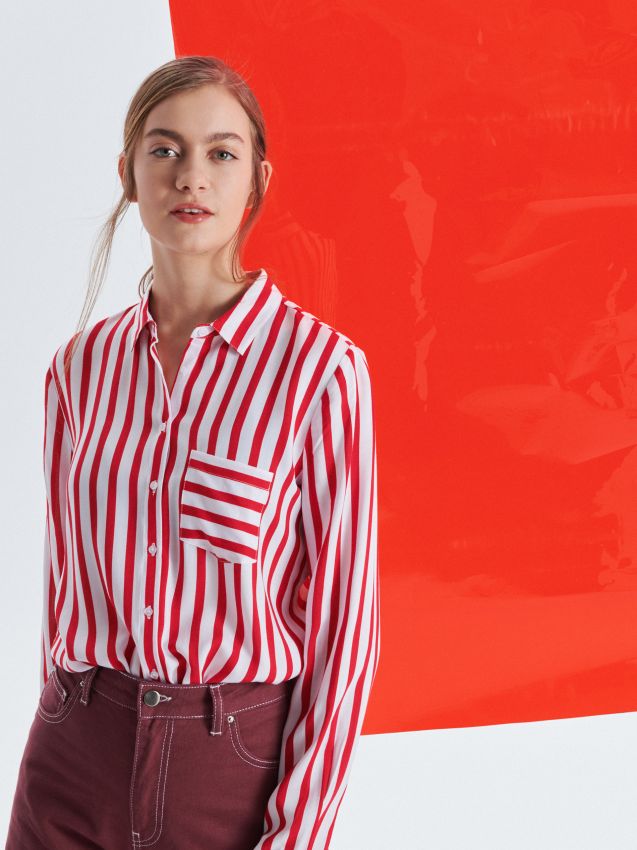 Classic shirt - red - VB422-33M - CROPP