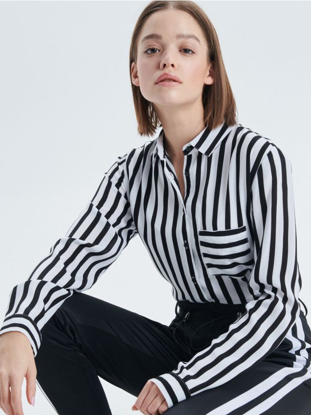 Classic shirt - black - VB422-99R - CROPP