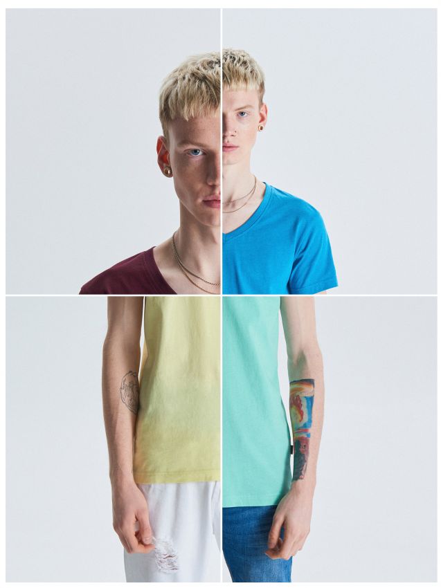 Basic plain T-shirt - brown - VD243-83M - CROPP