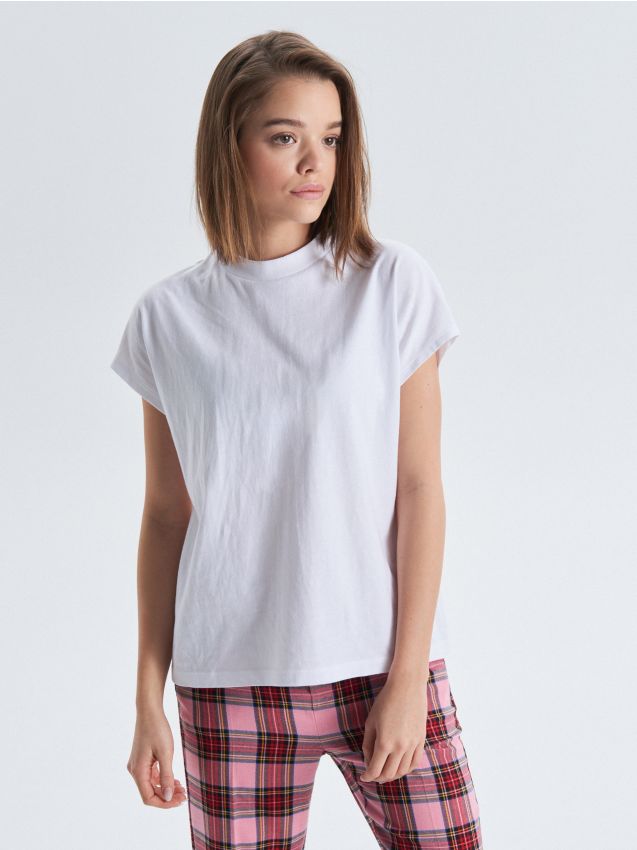 T-shirt with print  - white - VK783-00X - CROPP