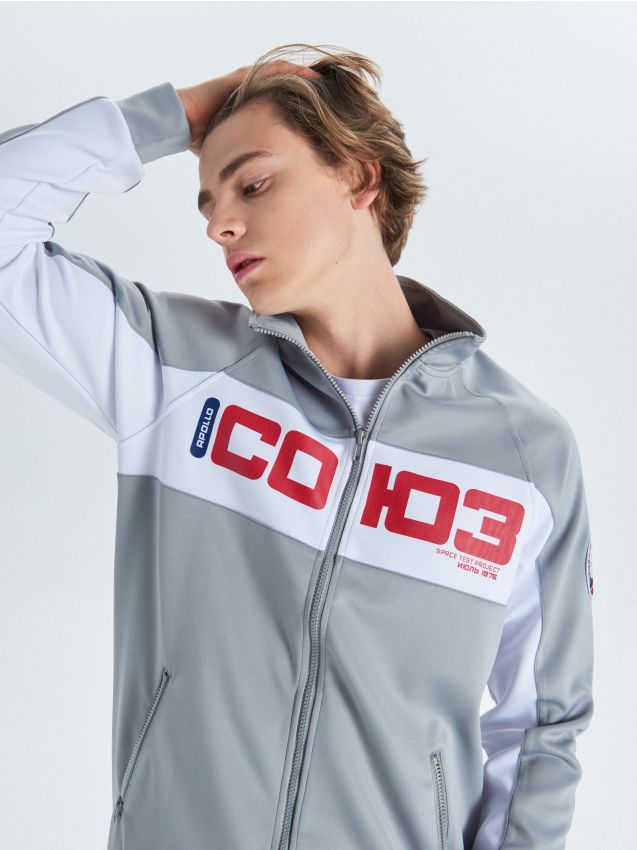 Apollo/Soyuz collection track jacket - grey - VL843-09X - CROPP
