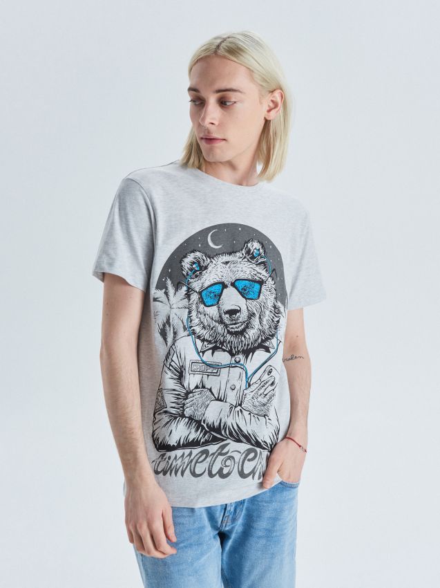 Top with print - white - VO266-00M - CROPP