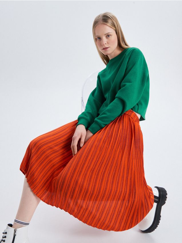 Short sweatshirt - green - VO971-77X - CROPP