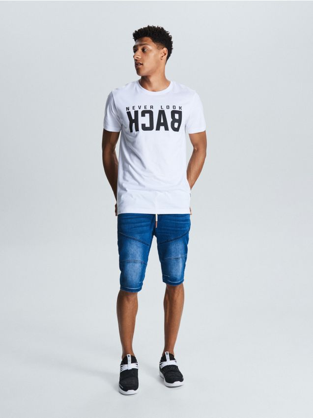 Printed T-shirt - white - VR100-00X - CROPP