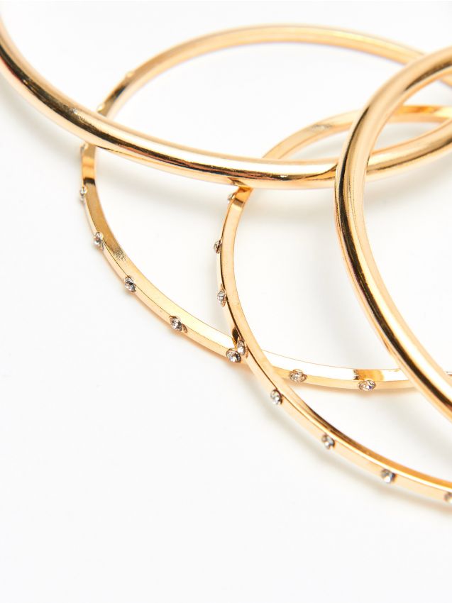 Hoop earrings 3 pack - golden - VW578-GLD - CROPP