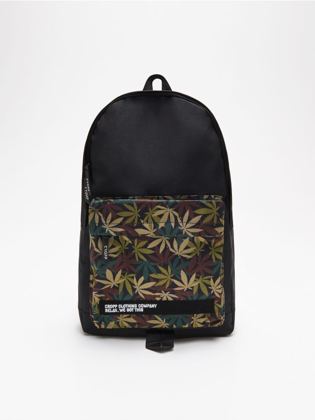 Backpack with pocket - green - VZ159-87X - CROPP