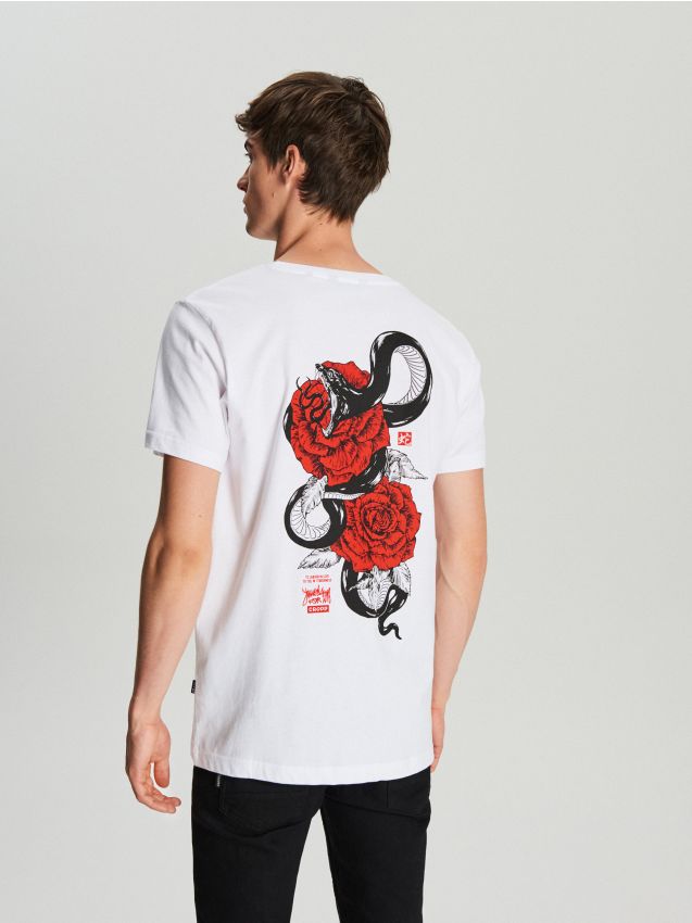 Men's T-shirt - white - WA891-00X - CROPP