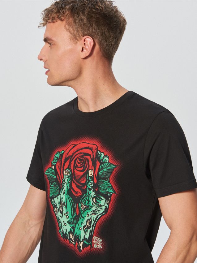 Men's T-shirt - black - WA899-99X - CROPP