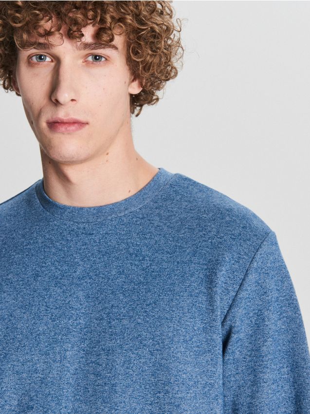 Basic sweatshirt - blue - WB311-55M - CROPP