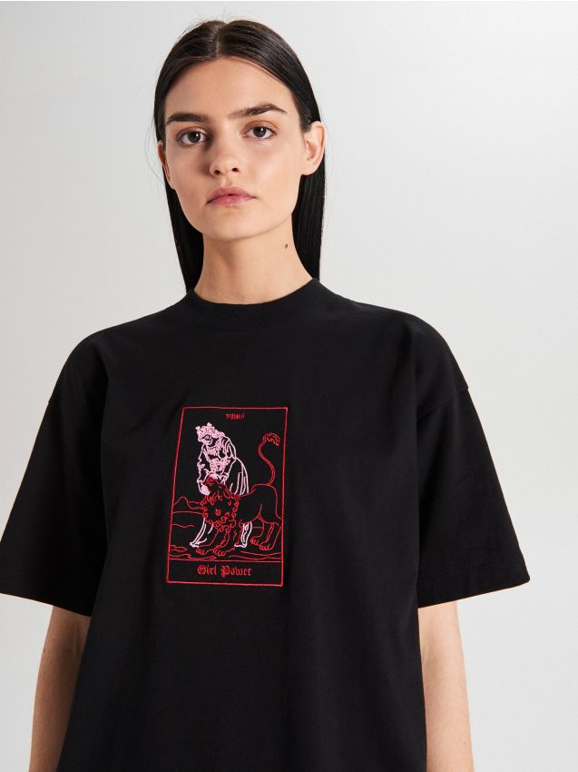 We Are Creators oversized T-shirt - black - WB376-99X - CROPP