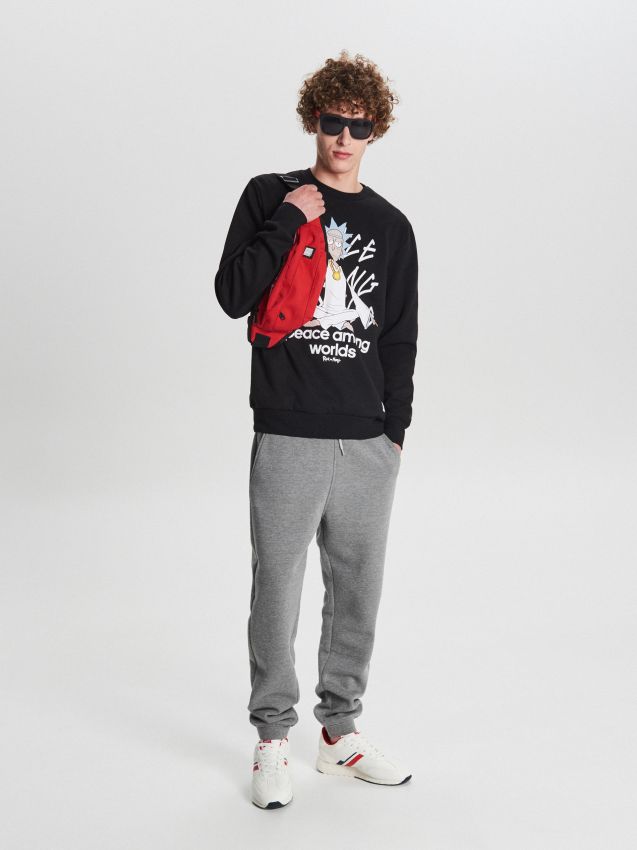 Basic tracksuit bottoms - grey - WB520-09M - CROPP