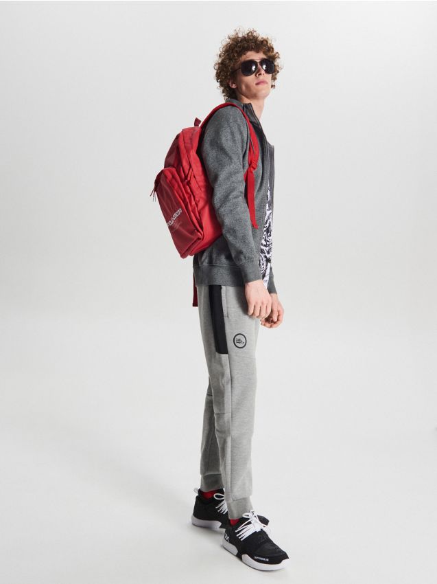 Basic tracksuit bottoms - grey - WB521-09M - CROPP