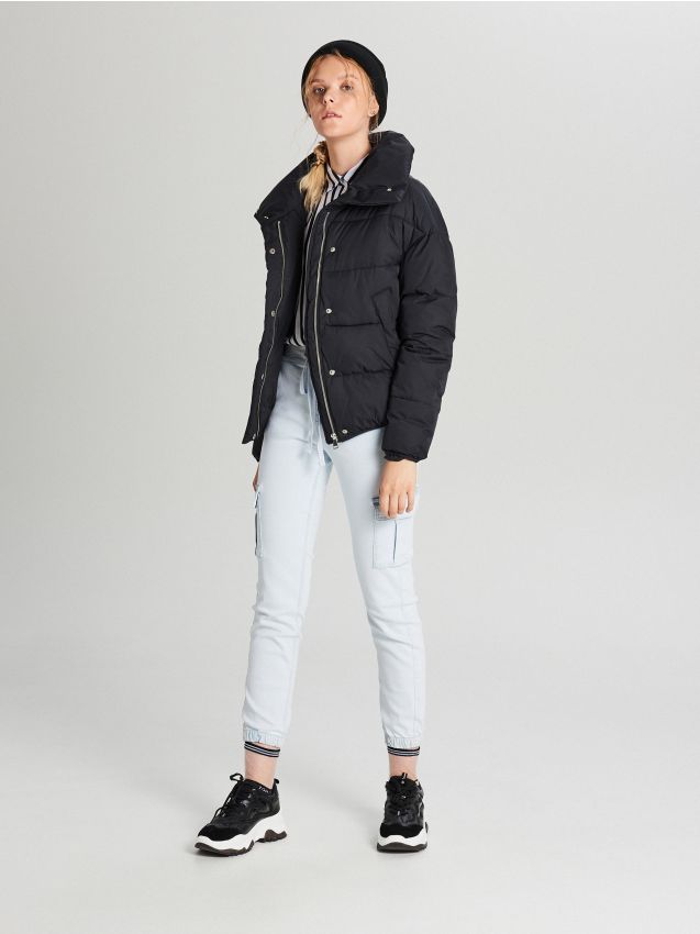 Geacă bufantă - negru - WB866-99X - CROPP