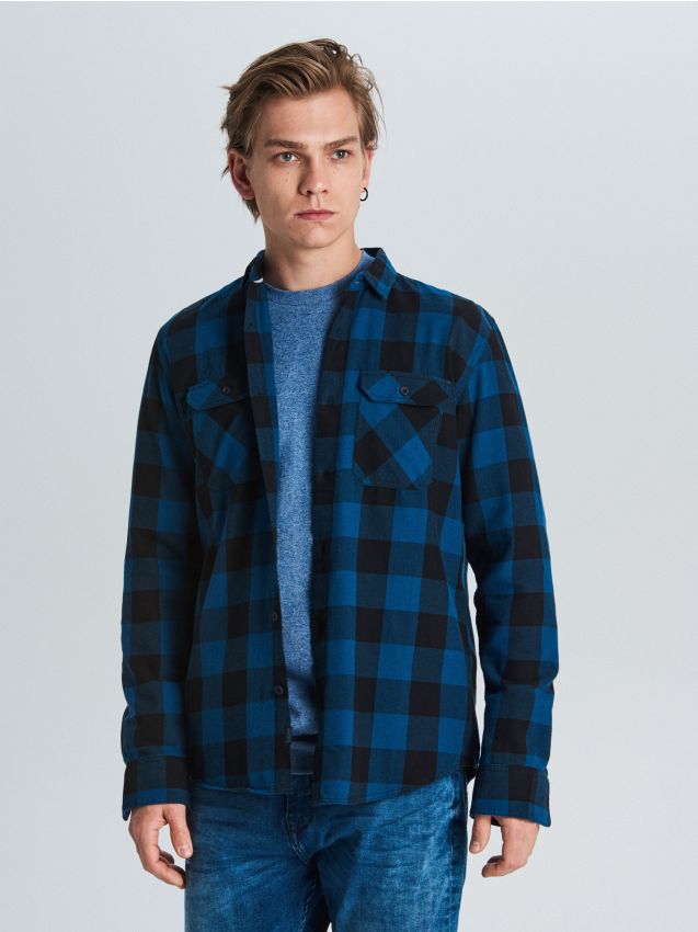 Check shirt - navy - WE365-59X - CROPP