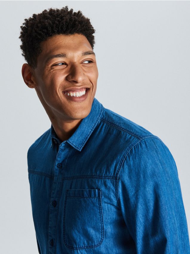 Denim shirt - blue - WF526-55X - CROPP