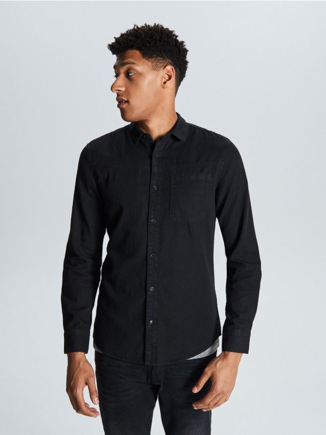 Denim shirt - black - WF526-99X - CROPP