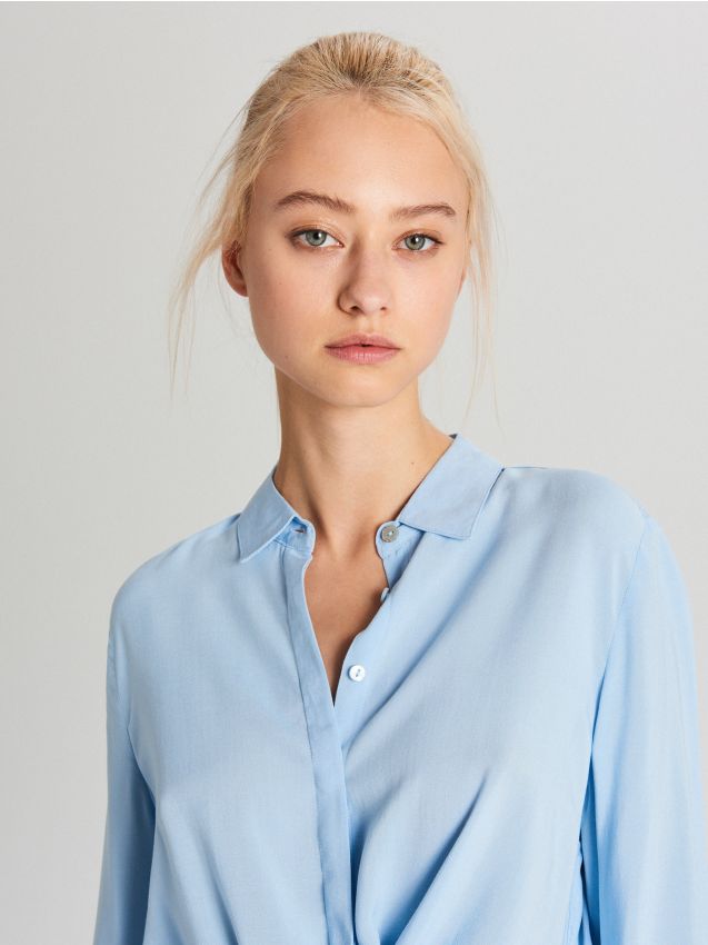 CAMASA FEMEI - albastru - WF699-05X - CROPP