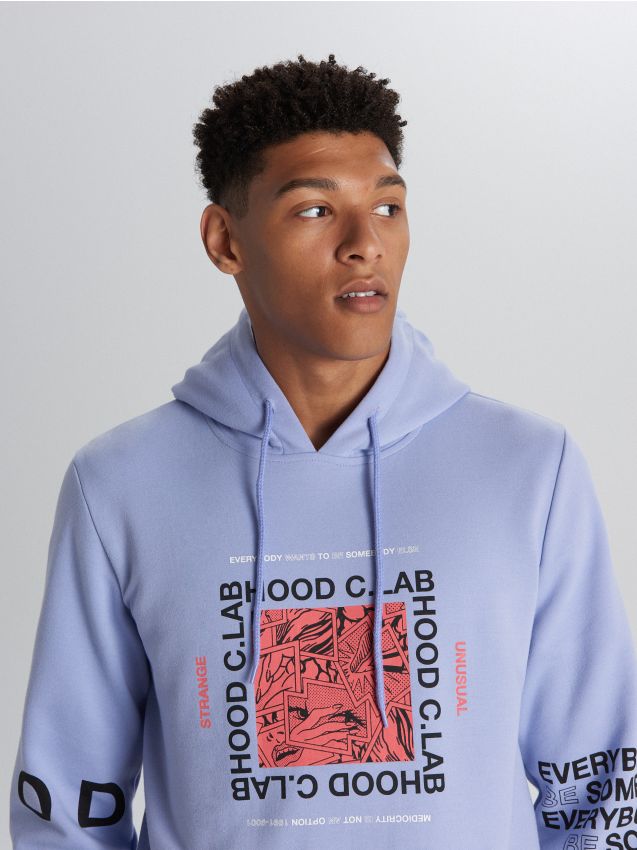 Hoodie - blue - WH107-50X - CROPP