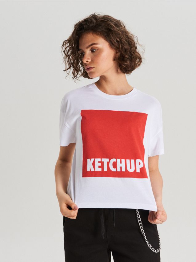 Printed T-shirt - white - WH165-00X - CROPP