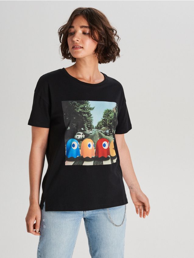 Pac-Man T-shirt - black - WH712-99X - CROPP