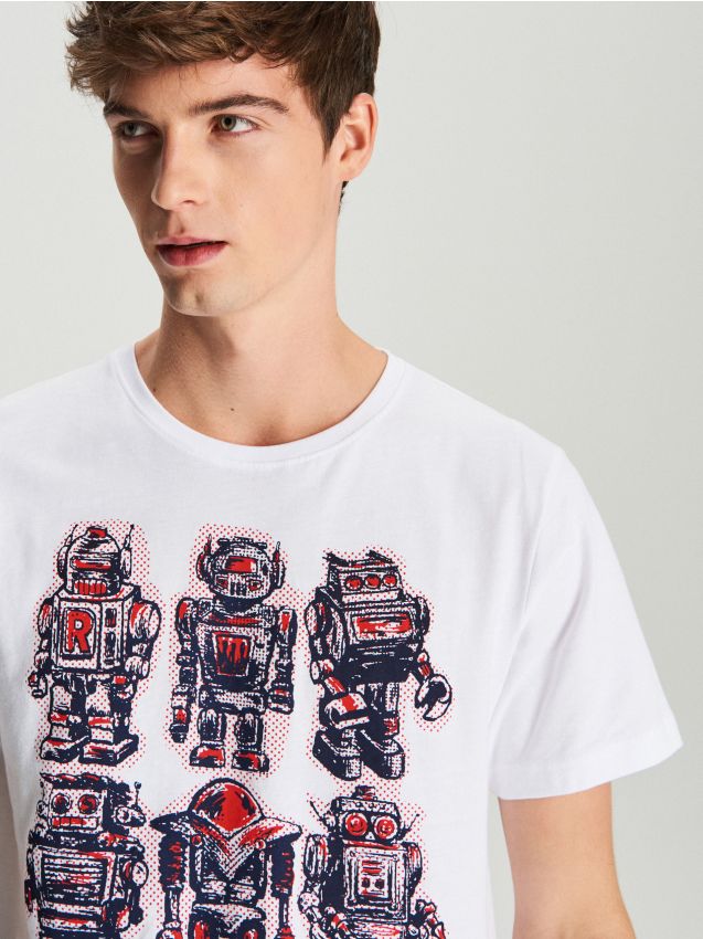 Men's T-shirt - white - WI246-00X - CROPP