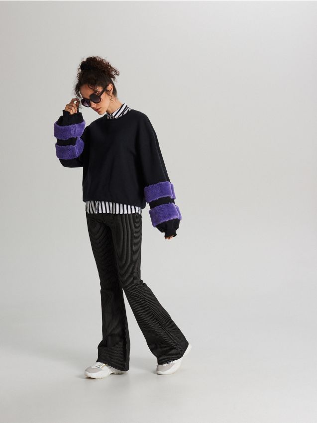 LADIES` JEANS TROUSERS - black - WI375-99J - CROPP