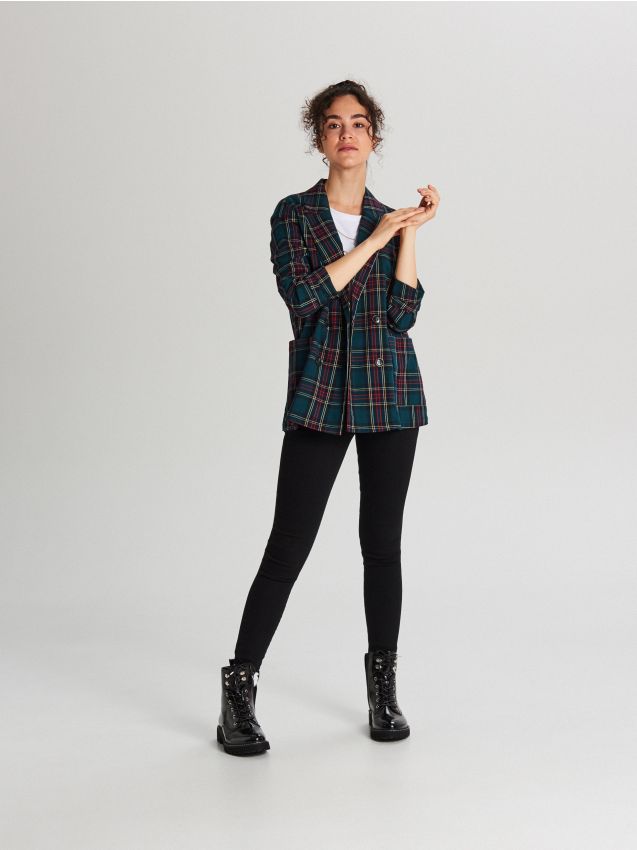 Skinny jeans with zip detail - black - WI379-99J - CROPP