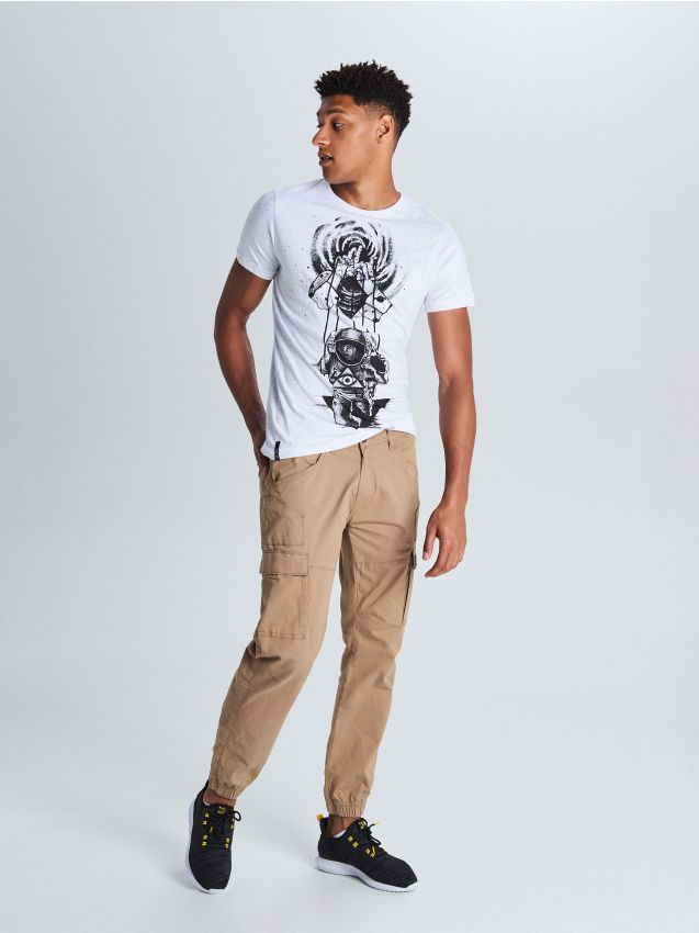 Top with print - white - WK857-00M - CROPP