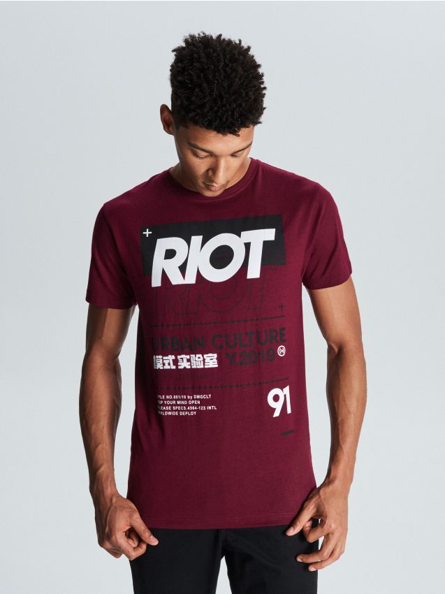 Printed T-shirt - brown - WM728-83M - CROPP