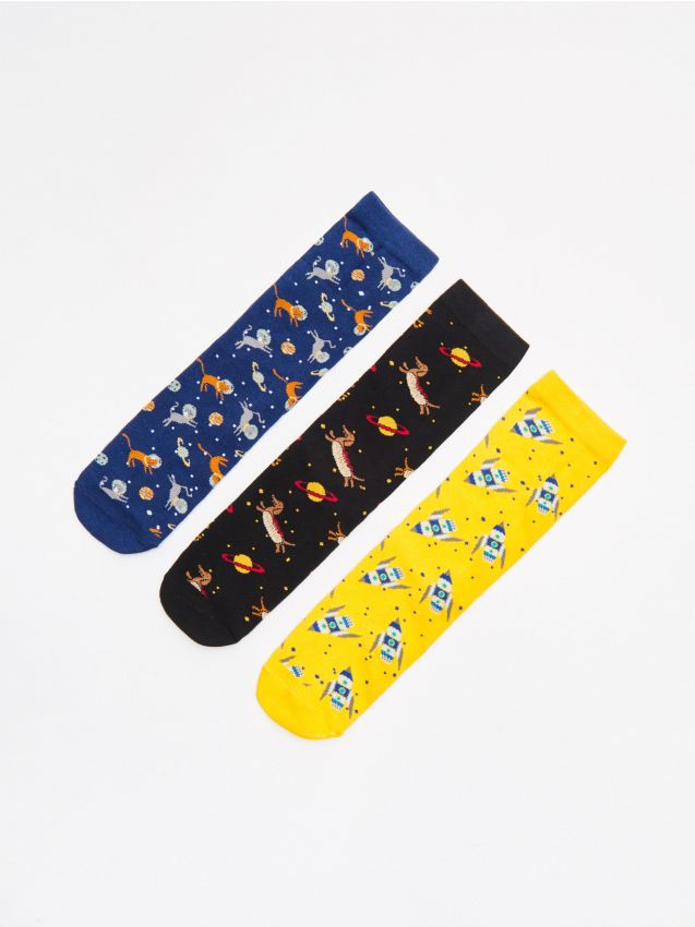 Pack of 3 pairs of socks - navy - WN640-59X - CROPP