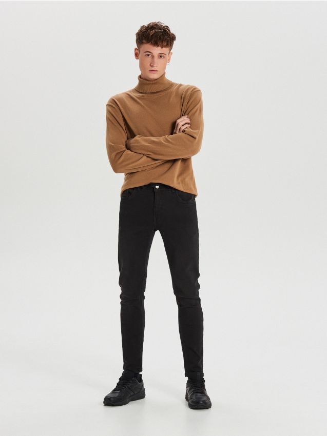 Slim jeans with elasticated waist - black - WP398-99J - CROPP