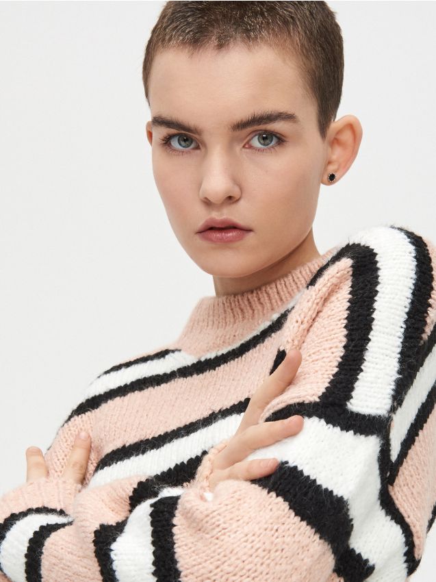 Pulover larg - roz - WR730-03X - CROPP