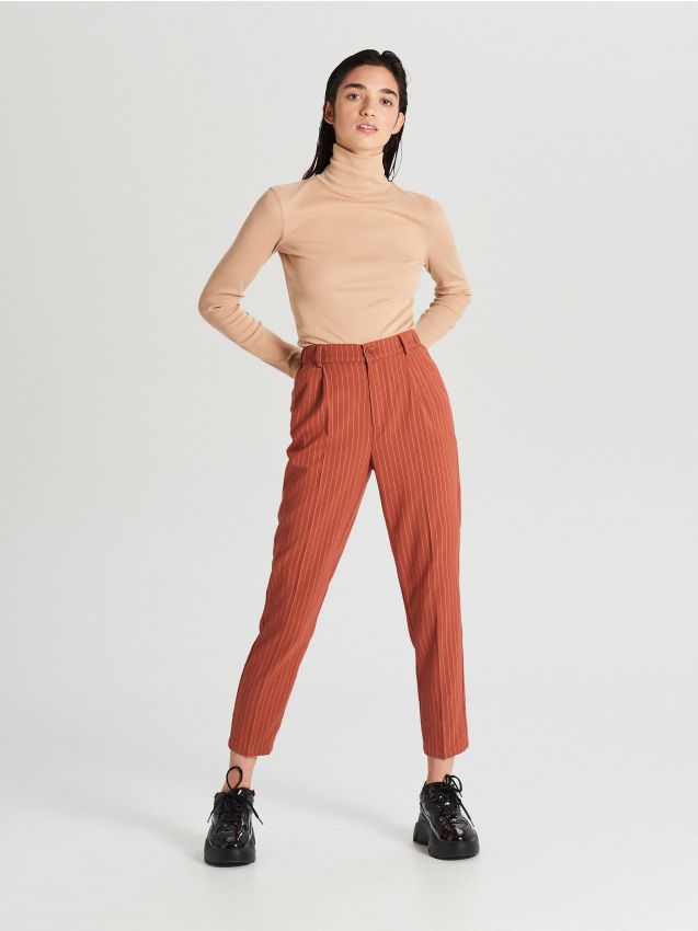 Pantaloni chino - maro - WS549-88X - CROPP