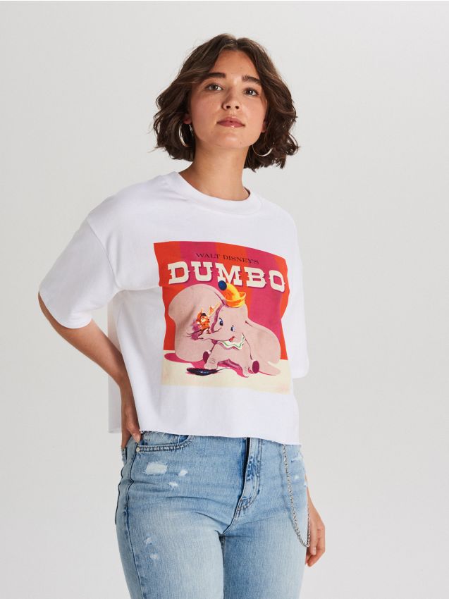 Dumbo T-shirt - white - WS795-00X - CROPP
