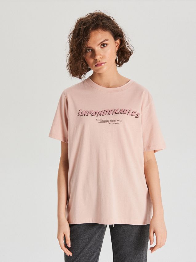 We Are Creators T-shirt - pink - WS797-03X - CROPP