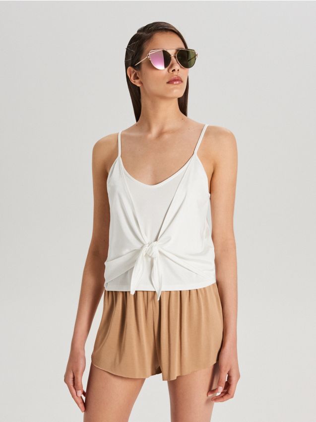 Top legat - alb - WV260-00X - CROPP