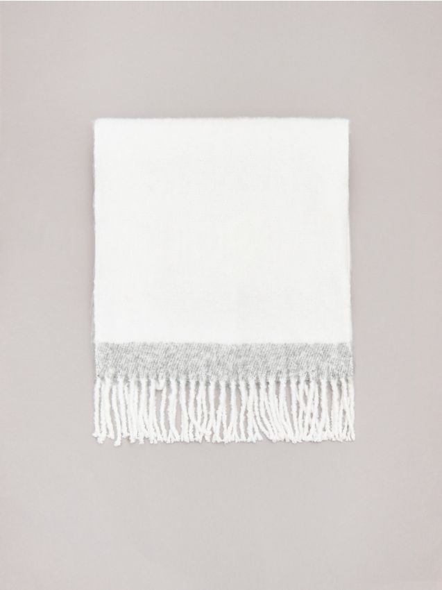 Eșarfă în dungi - GRI - WZ846-09M - CROPP