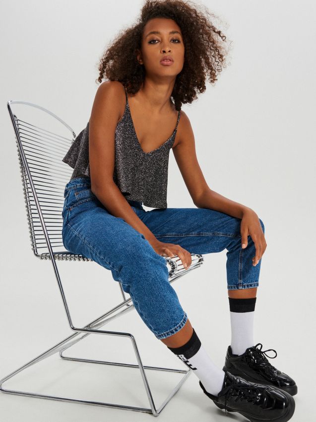 Mom jeans - blue - XD955-55J - CROPP