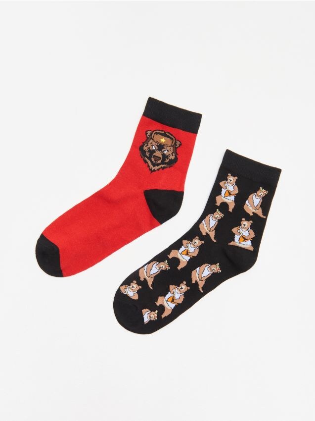 2-pack of socks - black - XF238-99X - CROPP