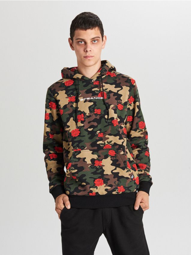 Camo hoodie - black - XF284-99X - CROPP