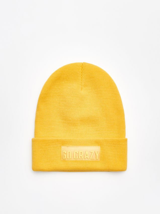 Șapcă cu emblemă - galben - XK185-11X - CROPP