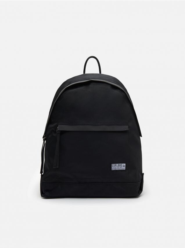 Rucsac cu aplicație cusută - negru - XK411-99X - CROPP